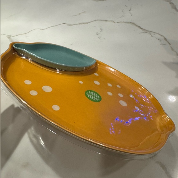 Lemon 2pc Bamboo Melamine Serve Set L 13.9 x W 10.2 Inch - Picture 5 of 11